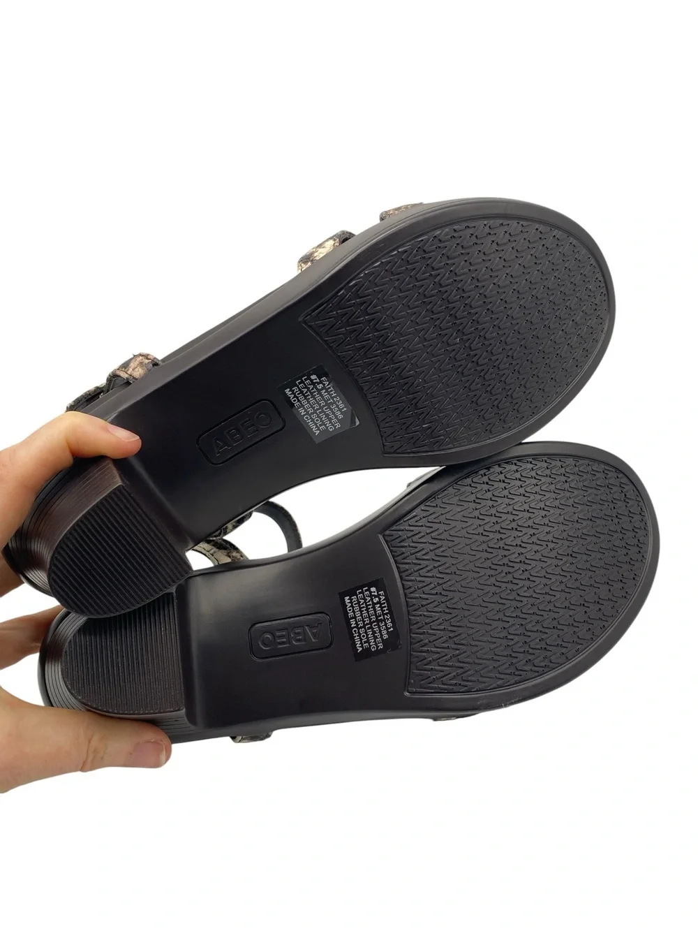 Abeo Womens Shoes Faith Sandals Sz 7.5 Brown Snake Leather Metatarsal High Arch